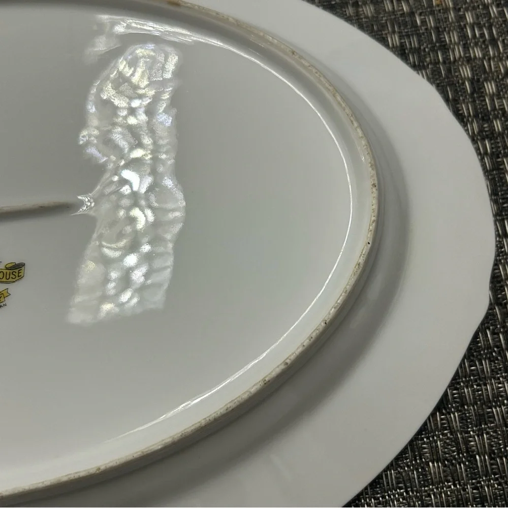 Vintage Plate Harmony House Wembley 14” Floral China Serving Platter Japan